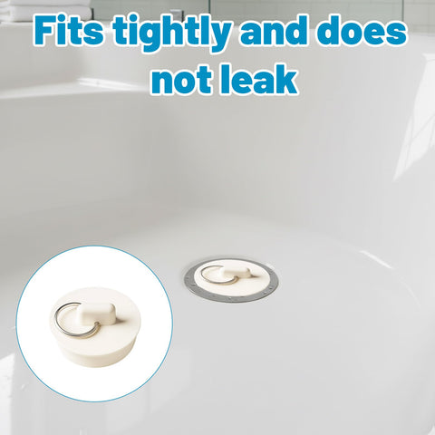 Sink Plugs, Bath Plug Replacement, Universal Bath Plug, Set of 8, Durable Rubber Design, Fits Most Sink and Bathtub Drains, Easy to Install and Remove