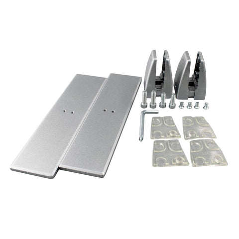 2 Pack Sneeze Guard Shield Base for Countertops, Stick On Heavy Duty Aluminum Partition Stand for Clear Acrylic Desktop Countertop Reception