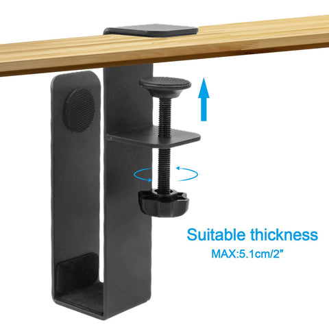 Yuecuu Desk Side Laptop Storage Holder Adjustable Under Desk Laptop Stand