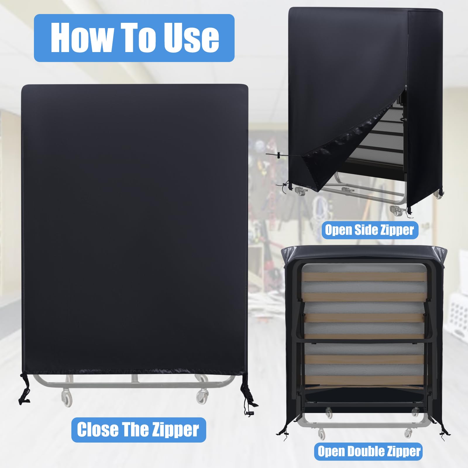 Folding Bed Storage Cover (39" L x 15" W x 45" H)