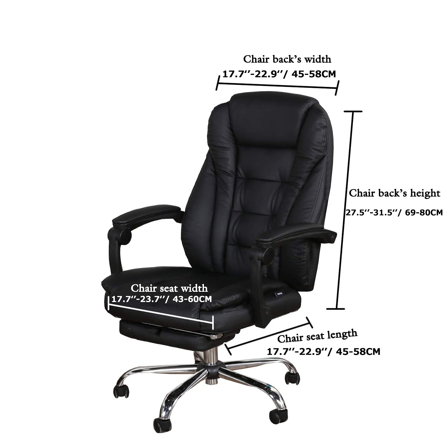 Bestenrose Velvet Office Chair Cover Stretch Computer Desk Armchair Covers