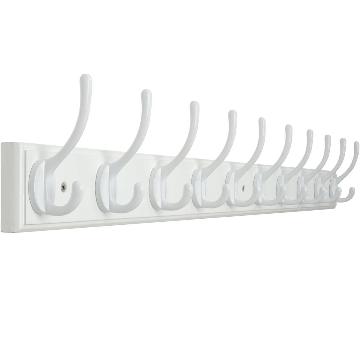 WEBI Coat Rack Wall Mounted,10 Hooks,97cm Long Wall Coat Hanger,Coat Hooks Wall Mounted for Hanging Coats,Clothes,Jacket,White