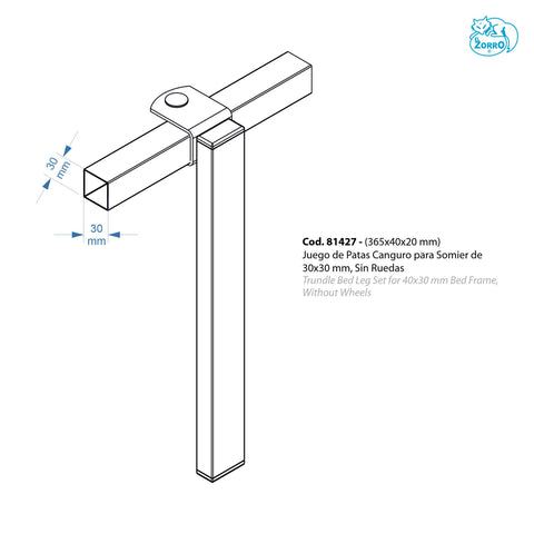 IMEX EL ZORRO 81427 – Set of 4 Legs for Bed