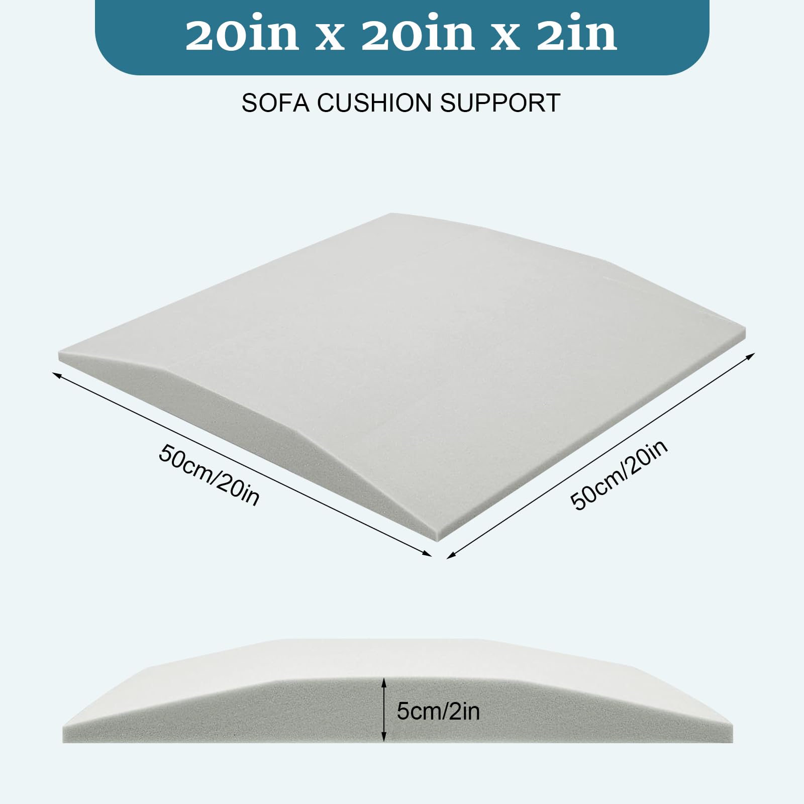 LIROPAU 50 x 50 x 5 cm Foam Cushion Couch Cushion Support
