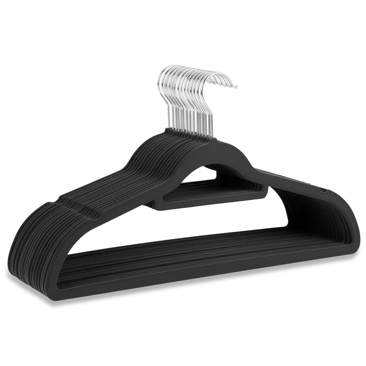 Scott 11 20-Pack Velvet Hangers for Clothes – Non-Slip Coat Hangers with Tie Organizer & 360° Hook – Strong