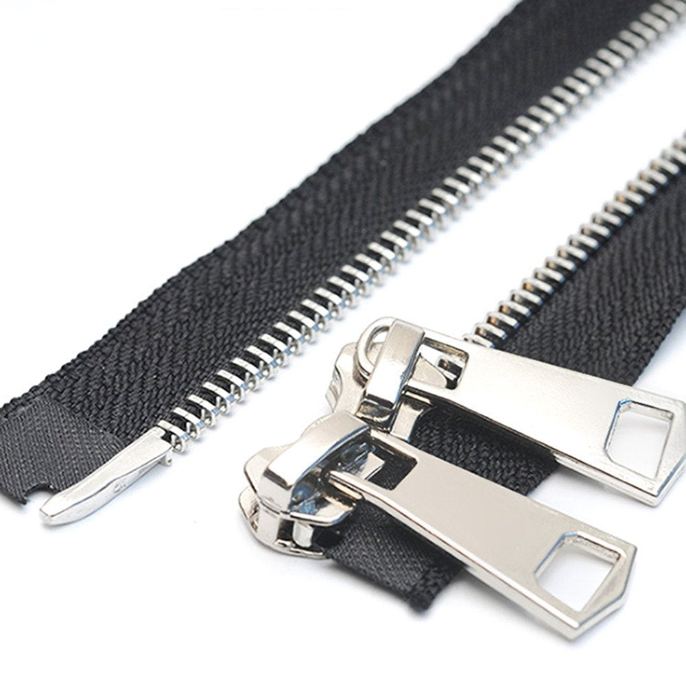 ByaHoGa 63 cm #5 Metal Zip 2 Way Separable Silver (TW)