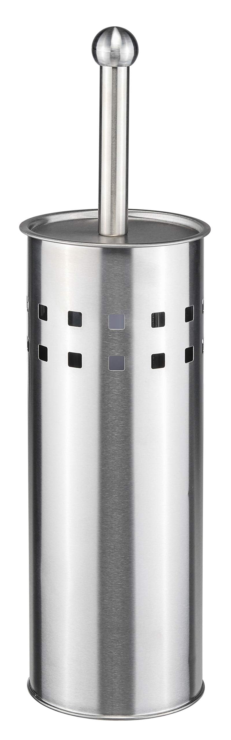 Bambelaa! Toilet brush with holder WC brush WC set WC brush holder stainless steel silver white