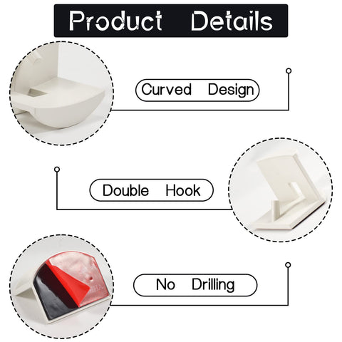 10 Pack Adhesive Hat Holder Cap Hook for Wall Mount No Drilling Hat Rack
