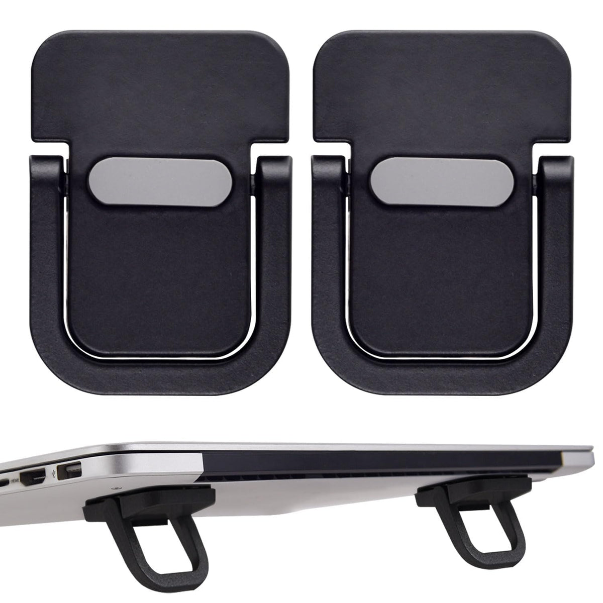 2PCS Portable Laptop Riser, Anti-slip Foldable Laptop Stand Keyboard Riser