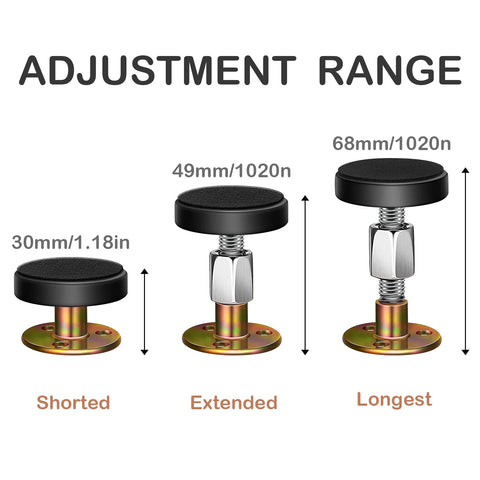 Krisler Headboard Bumper for the Wall, Adjustable Iron Bed Frame, Anti-Shake Tool, Easy Installation, Wall Protection, 30–64 mm (2 Pieces)