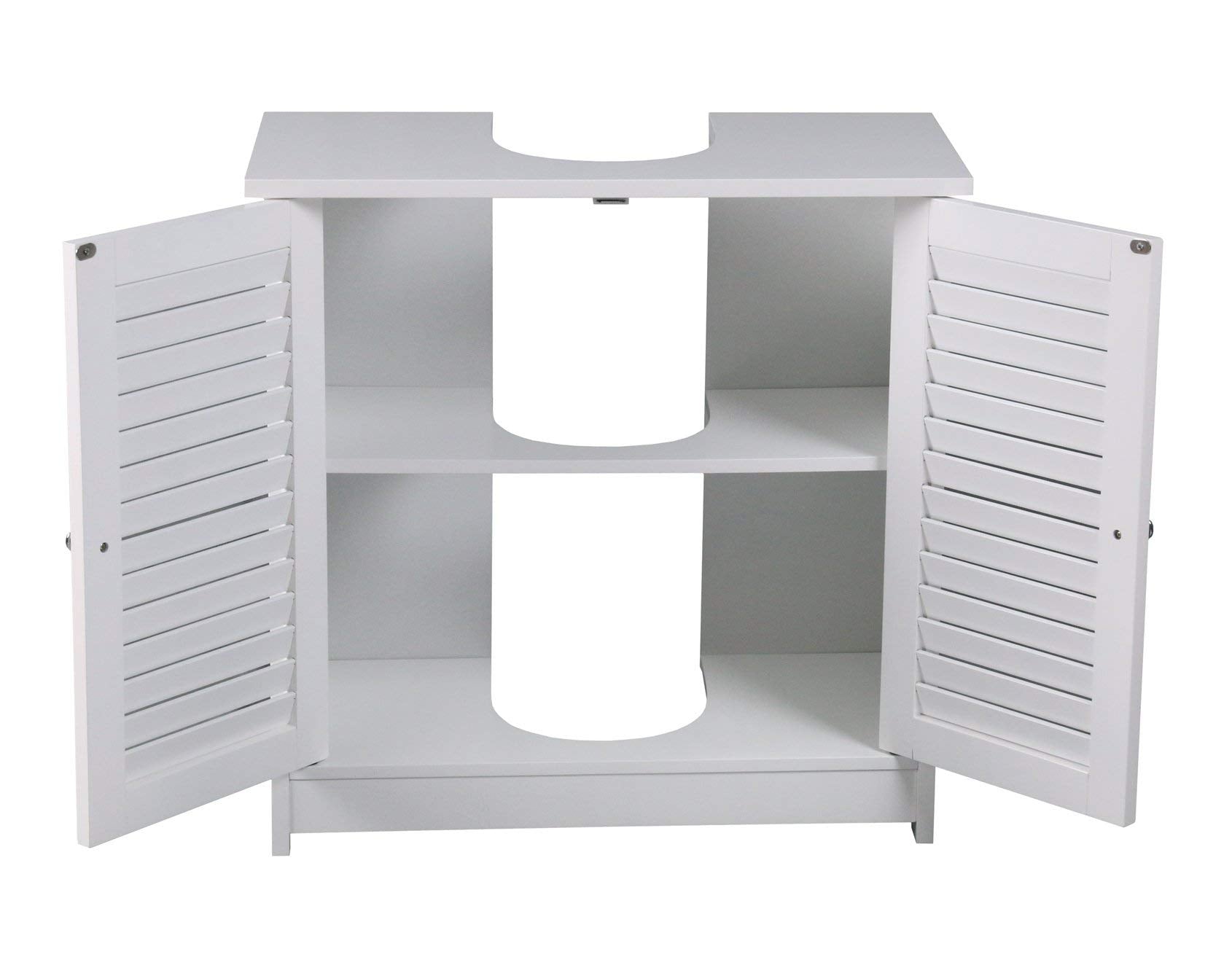 Aspect BR108 OSLO BATHROOM STORAGE UNDER SINK CABINET-WHITE, Engineered Wood, 60x30x60cm