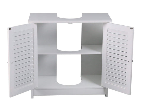 Aspect BR108 OSLO BATHROOM STORAGE UNDER SINK CABINET-WHITE, Engineered Wood, 60x30x60cm