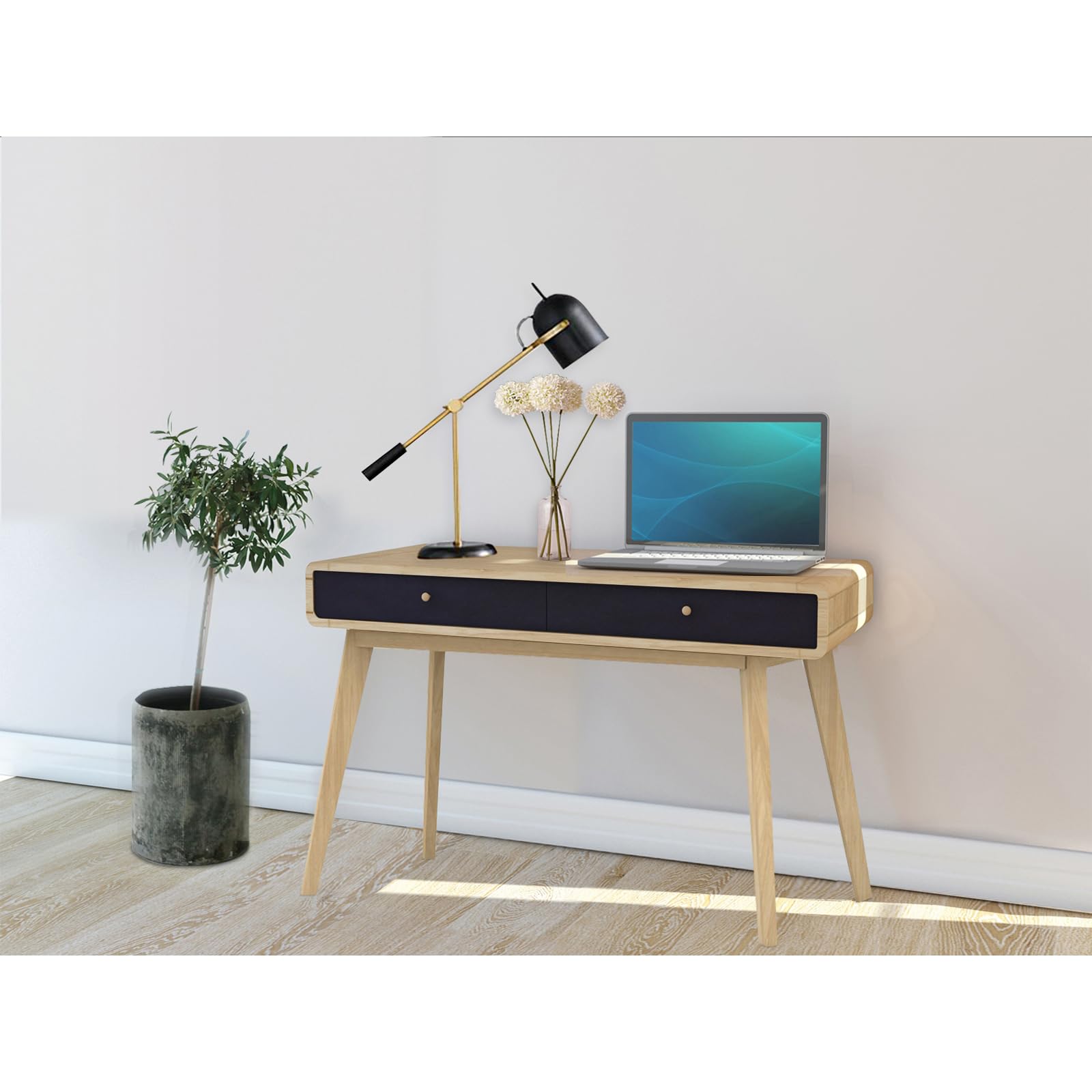 DHP Furniture Cassie Desk, Black, 50x120x79cm (DxWxH)