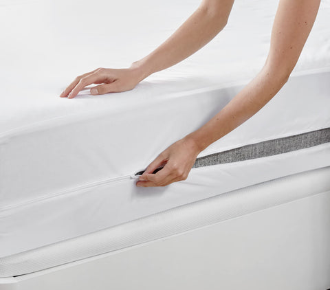 Pikolin Home - Sanitary Mattress Protector – Waterproof, Breathable, white Cama 150-150 x 190/200 cm white