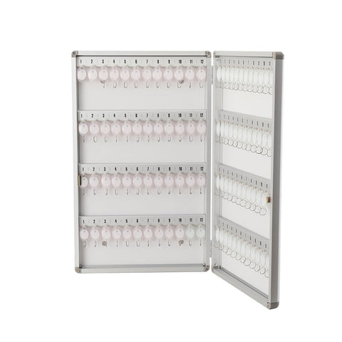 TABODD Cabinet 96 Key Boxes, Wall Mounted Lockable Safe Box, Large Storage With Tag Labels and 96 Hooks for Home Office Property Hotel Bank