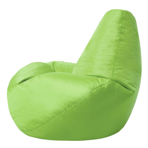 Bean Bag Bazaar High Back Recliner Bean Bag Chair, Lime Green, Indoor Outdoor Beanbag, Water Resistant Fabric, Large Beanbag with Filling Included