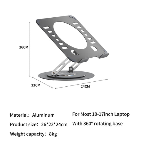 Uwenkjie Portable laptop stand, 360 degree rotation, ergonomically designed foldable computer stand, adjustable height