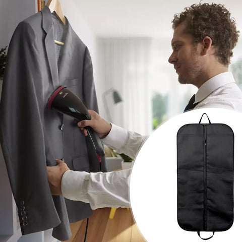 1 Pcs Suit Carrier Bag,Breathable Garment Suit Clothes Covers Bags,120 * 60cm suit covers for men,Black Zipped Foldover Breathable Multi-Use Garment