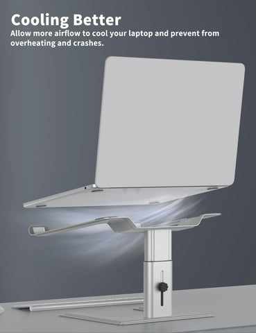 ALASHI Laptop Stand for Desk, Computer Stand Adjustable Height, Ergonomic Notebook Laptop Riser