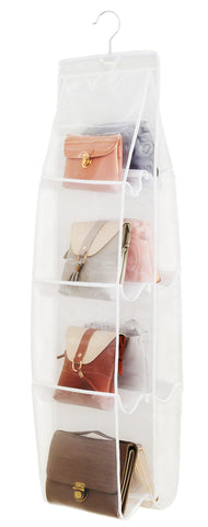 AARAINBOW Hanging Purse Organizer for Closet, 8 Pockets Handbag Organizor, Closet Bag Organizor for Purse