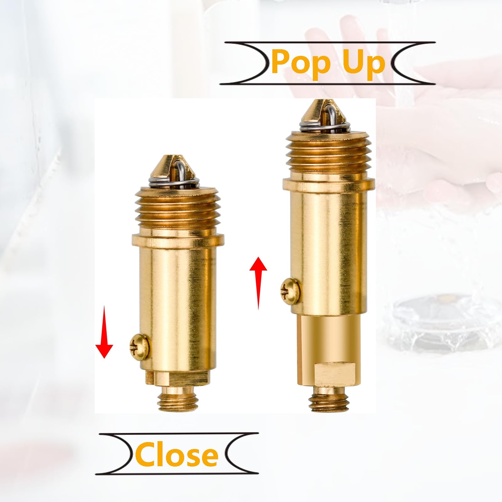1PC Pop Up Sink Plug Replacement, Pop Up Click Clack Slotted Plug Bolt Assembly Replacement for Most Basin Bathroom Sink Bathtub Drain Stopper