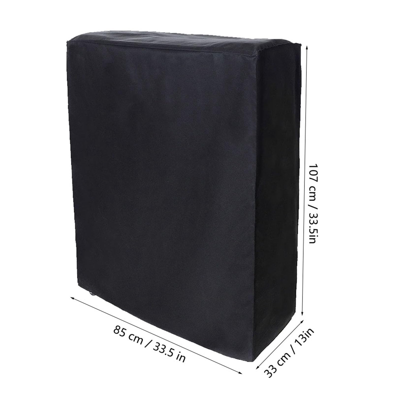 SEAFRONT Folding Bed Storage Cover Black Waterproof Dustproof Indoor Outdoor Portable Easy Storage (85 * 33 * 107cm)