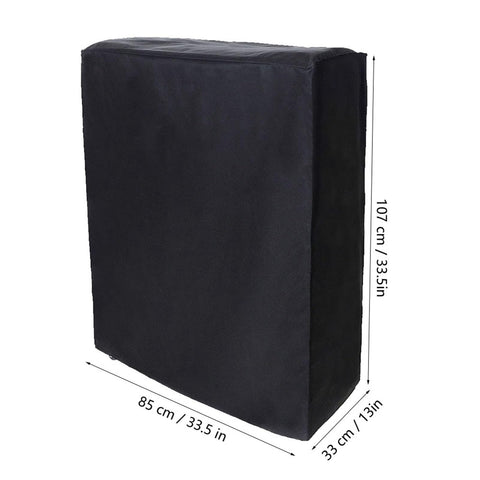 SEAFRONT Folding Bed Storage Cover Black Waterproof Dustproof Indoor Outdoor Portable Easy Storage (85 * 33 * 107cm)