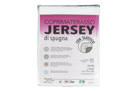V.I.P. Very Important Pillow V.I.P. Mattress Protector Jersey Terry Cloth Elastic Breathable Mattress Protector Double 170 x 200 cm Height 25 cm