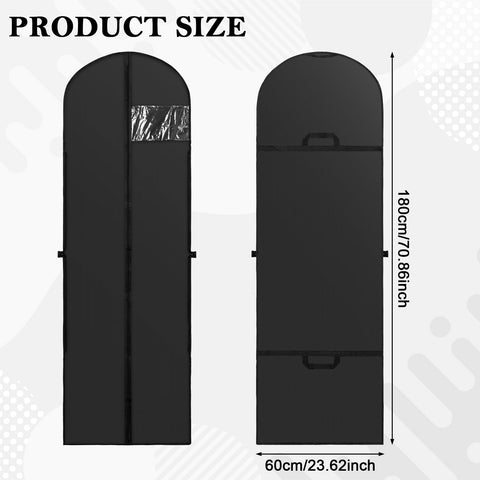 Hejo 2 Pcs Wedding Dress Bag, 180×60 cm Garment Bags, Dust-proof Clothes Covers Protector Bags, Long Dress Bags Covers with Handle