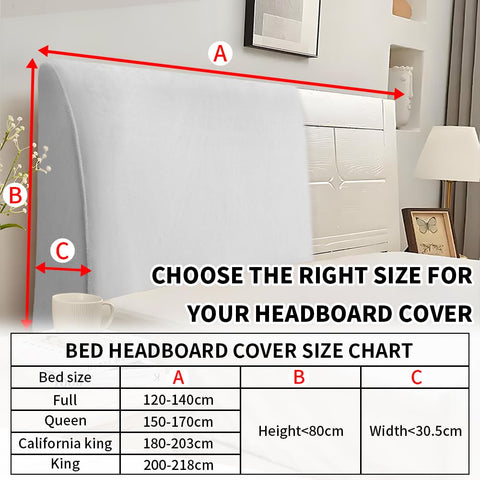 Caijin Bed Headboard Slipcover, Stretch Bed Headboard Cover, Dustproof Protector Cover for Linen Fabric Tufted Upholstered Headboard