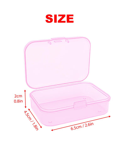 Forever bene 30 Pink Small Storage Boxes with Lids, 30 Pieces, Pink, each piece measures 6,5 × 4,5 × 2 cm