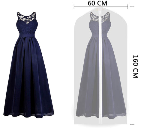 Garment Bags, Breathable 63 inch(6 PCS) Long Wedding Gowns Dress Bags Coat Clothes Covers Bags Moth Resistant Hanging Zipped Garment Bags for Long