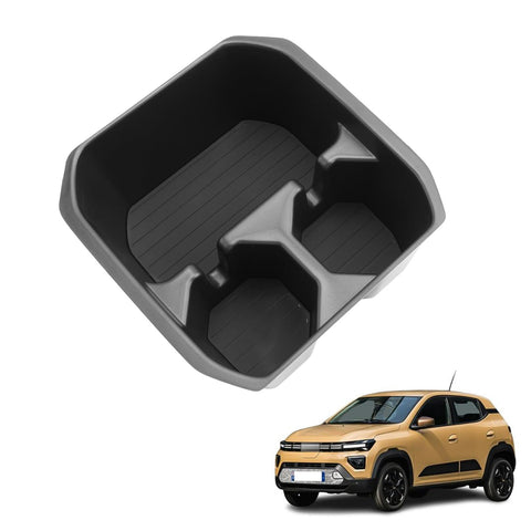 Coleya Central Armrest Storage Box Compatible with Dacia Spring Electric EV/Extreme 2025 2026, Central Console Storage Box, Car Cup Holder