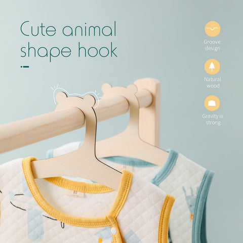 10 Pcs Baby Hangers, Baby Coat Hangers, Cute Shape Kids for Clothes, Vests, Blouses and Pants