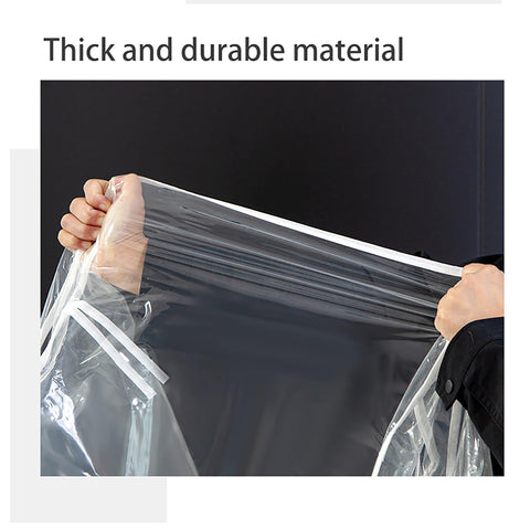 XIANTIAN6ft Transparent Clothes Rail Cover Strong Zipped Hanging Coat Large Protective Garment Cover