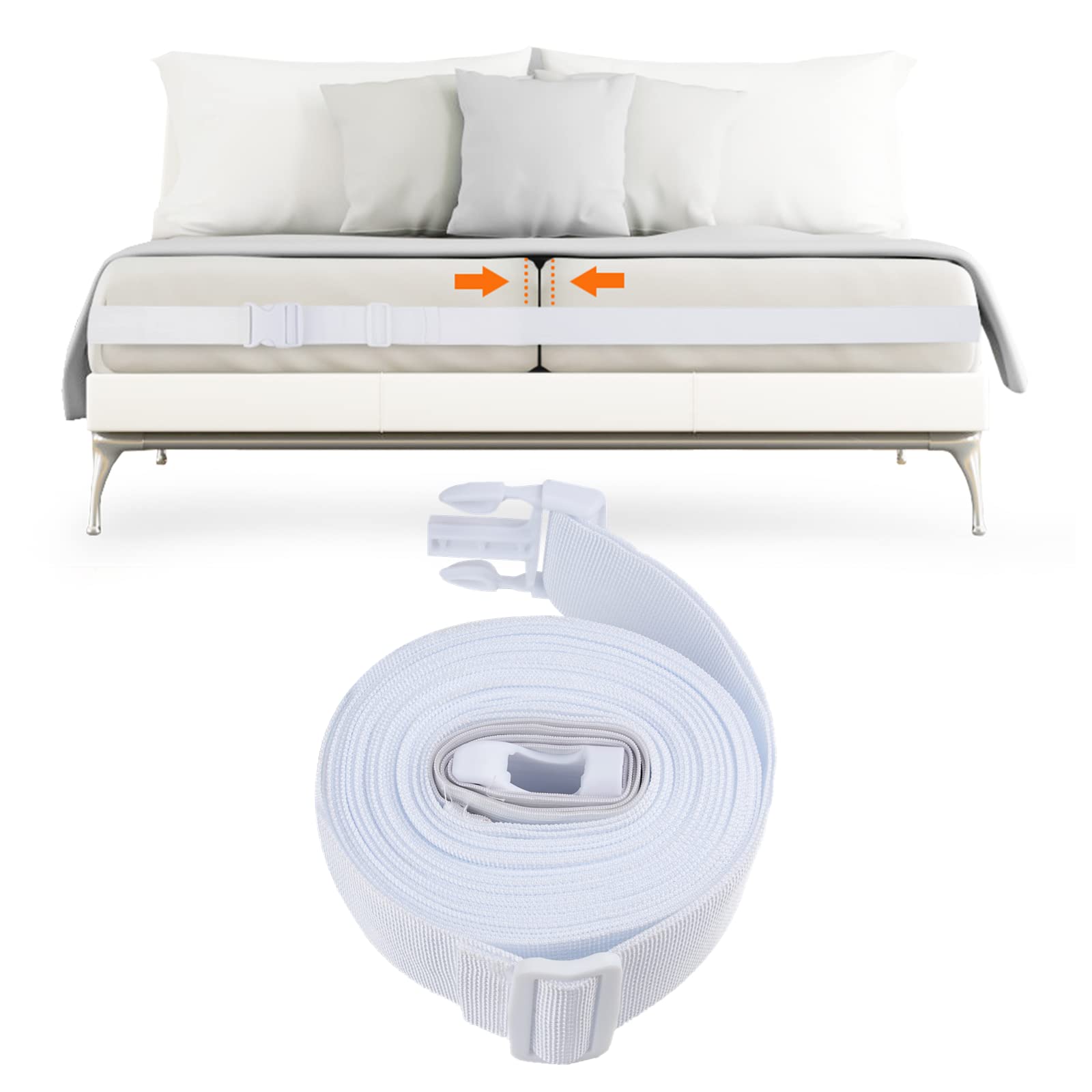 Mattress Holder Strap, Adjustable Bed Connector Band for Two Mattresses