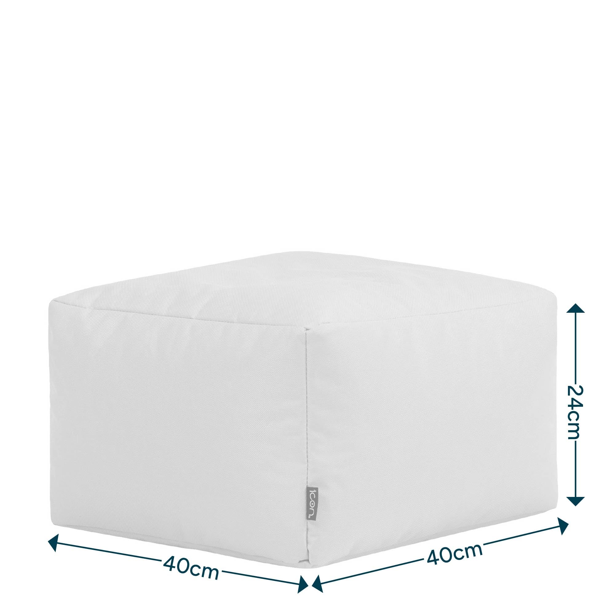 Bean Bag Bazaar Outdoor Bean Bag Footstool with Filling Included, Blue
