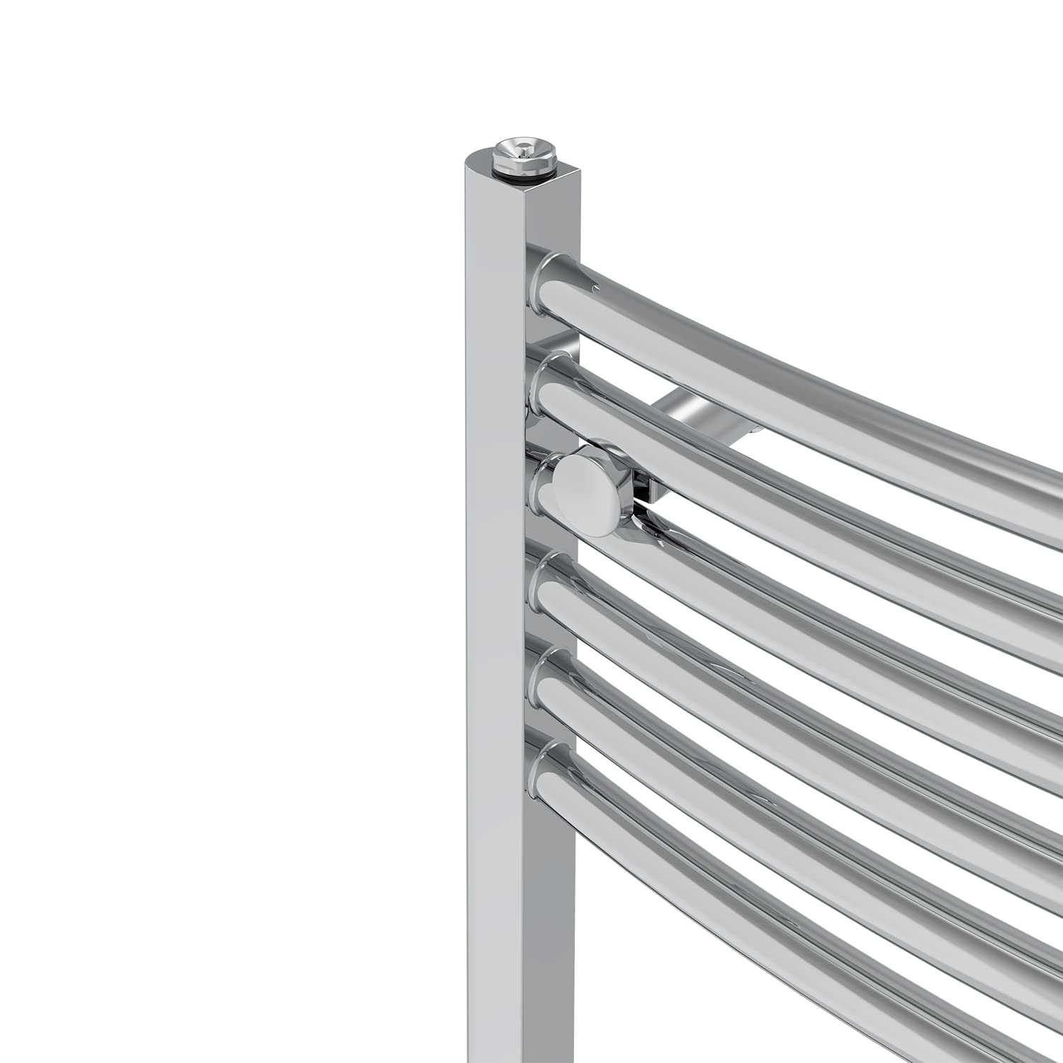 NRG Chrome Curved Central Heating Towel Rail Heated Rad Radiator 1800×500mm