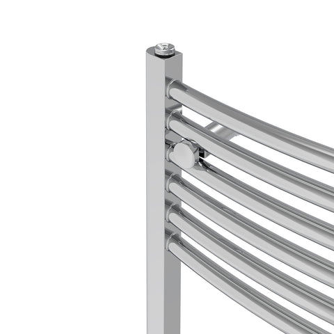 NRG Chrome Curved Central Heating Towel Rail Heated Rad Radiator 1800×300mm