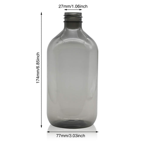 2 Pcs Empty Press Pump Bottles, 500ML/17oz Refillable Bottle for Cooking Sauces, Plastic Liquid Soap Dispenser Refillable Container for Essential