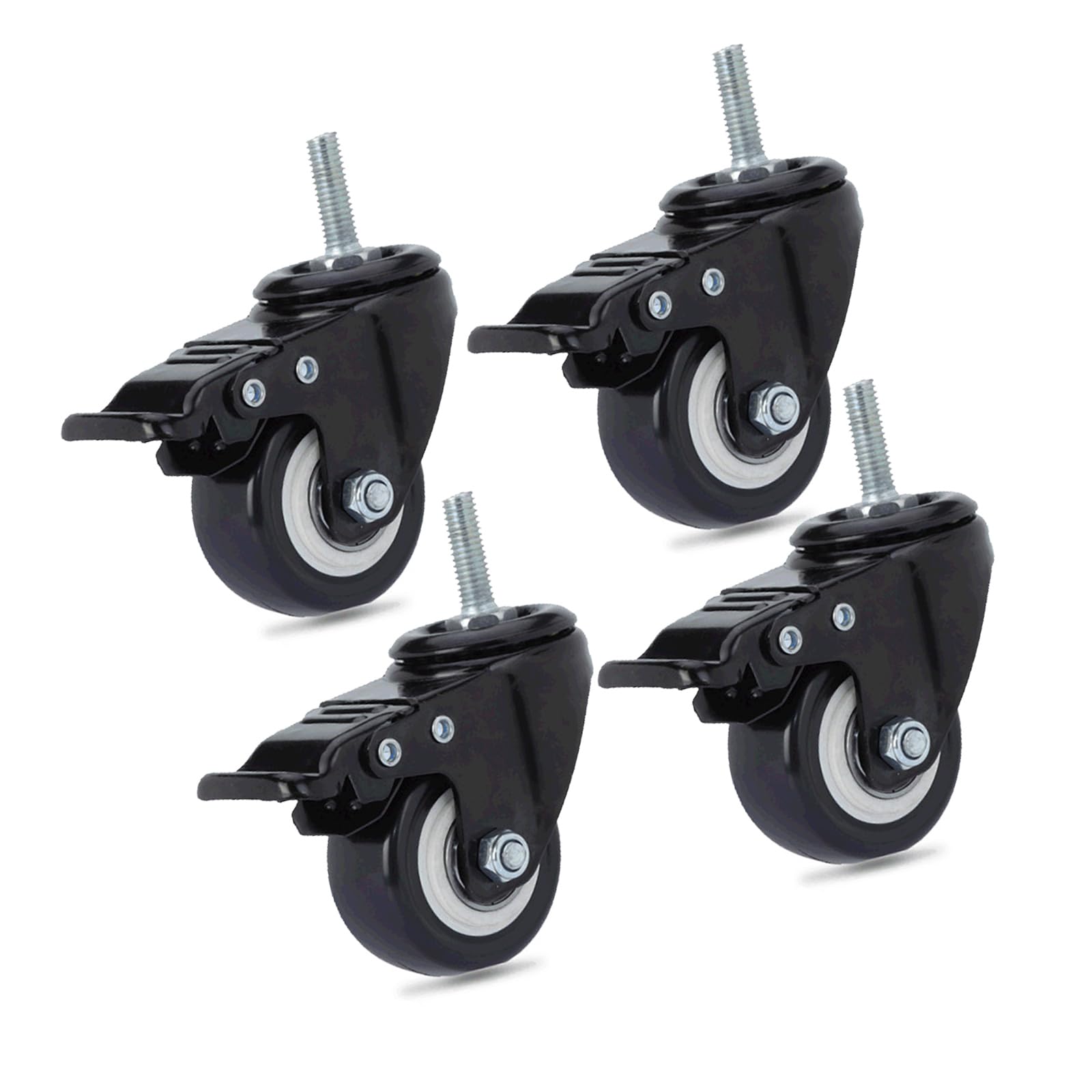 Office Chair Wheels Castor M8x25mm load-bearing 240kg PU rotating casters trolley furniture caster replacement trolley wheels Swivel casters with