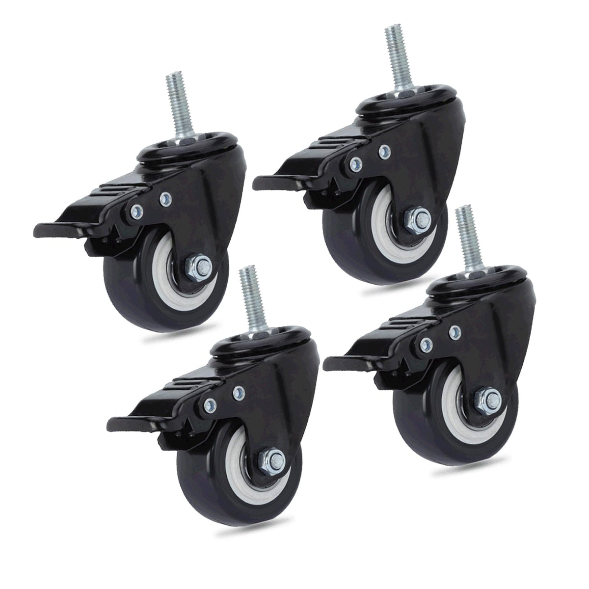 Office Chair Wheels Castor M8x25mm load-bearing 240kg PU rotating casters trolley furniture caster replacement trolley wheels Swivel casters with
