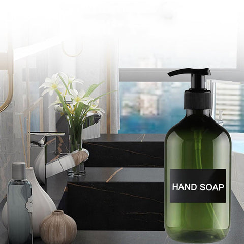 2 Package Shampoo Bottles With Pump, 500ml Brown Plastic shampoo bottles with pump