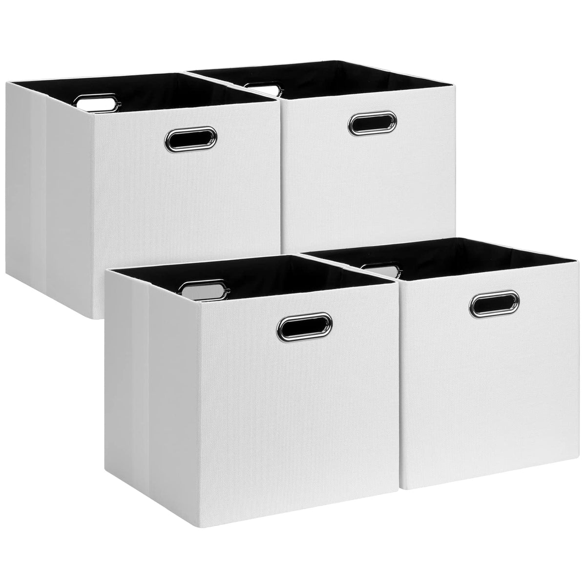 Posprica 11x11 Storage Cubes, Collapsible Storage Bins with Dual Handles, Fabric Foldable Storage Boxes Basket for Closet Shelf Cabinet Bookcase