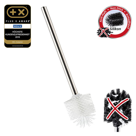 WENKO Silicone Replacement Toilet Brush, with Non-Stick Effect, White, 7.5 cm