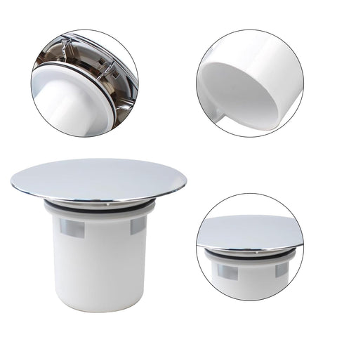 GIONAR Shower Drain Cover Replacement, Shower Plughole Cover with Hair Trap Basket