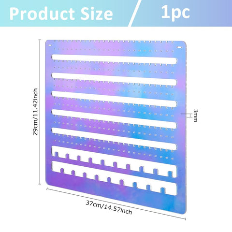 DICOSMETIC Iridescent Acrylic Hanging Earring Organizer Wall Mounted Jewelry Organizer Hanging Jewellry Storage Board Large Capacity Jewelry Holder