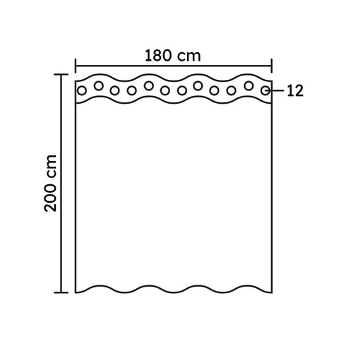Kleine Wolke Shower Curtain, Polyester, Mare, 180x200 cm