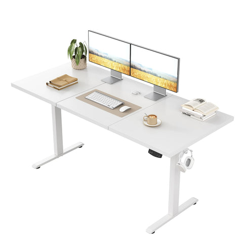 Klicelor Electric Standing Desk, 2 Memory Buttons for stand & sit, 140x60