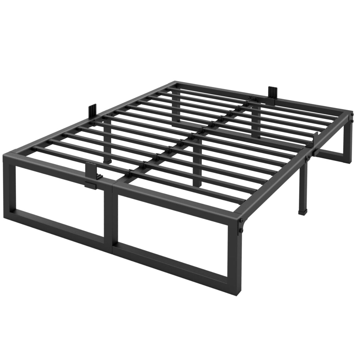 Yitong Angel 6ft Super King Bed Frame 180x200 cm - 36cm High Heavy Duty Metal Bed Frame Super King with No Box Spring Needed Platform Bed Base Noise
